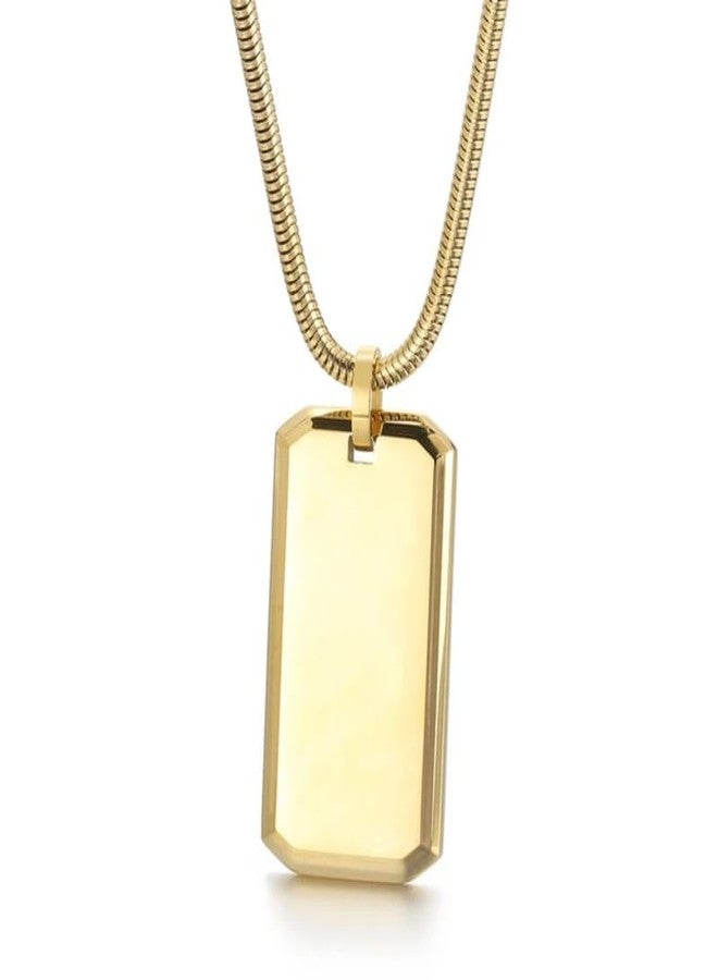 SALTY ALPHA Anti Tarnish Stainless Steel Titan Dog-Tag Locket Neck Chain for Men | Stylish Pendant Necklace | Jewellery Accessories for Boys | Minimal Jewelry | Gifts for Boyfriend & Husband | Marriage, Birthday | Gift for Valentine Day - Image 1