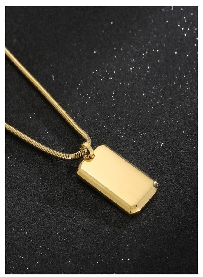 SALTY ALPHA Anti Tarnish Stainless Steel Titan Dog-Tag Locket Neck Chain for Men | Stylish Pendant Necklace | Jewellery Accessories for Boys | Minimal Jewelry | Gifts for Boyfriend & Husband | Marriage, Birthday | Gift for Valentine Day - Image 4