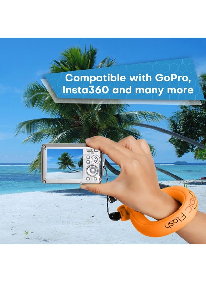 Nordic Flash Waterproof Camera Float (2-pack) Floating Strap for GoPro Hero12, DJI Action 4, Insta360 Ace Pro, Olympus Tough TG-6, & Many More Action Cameras and Phones - Image 4