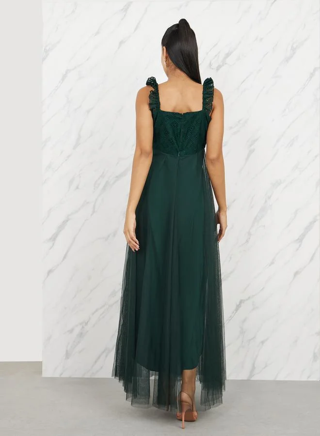 ستايلي Lace Bodice Tulle Dress