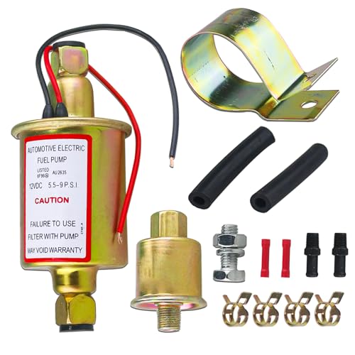 PRUNkuar Universal Electric Fuel Pump 5-9 PSI 30GPH 12V DC E8012S Gasoline and Diesel Fuel Pump for Carburetor Engine E8012S, FD0002, P60430, EP12S, 6414671 - Image 4