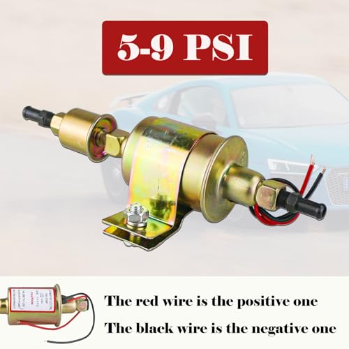 PRUNkuar Universal Electric Fuel Pump 5-9 PSI 30GPH 12V DC E8012S Gasoline and Diesel Fuel Pump for Carburetor Engine E8012S, FD0002, P60430, EP12S, 6414671 - Image 2