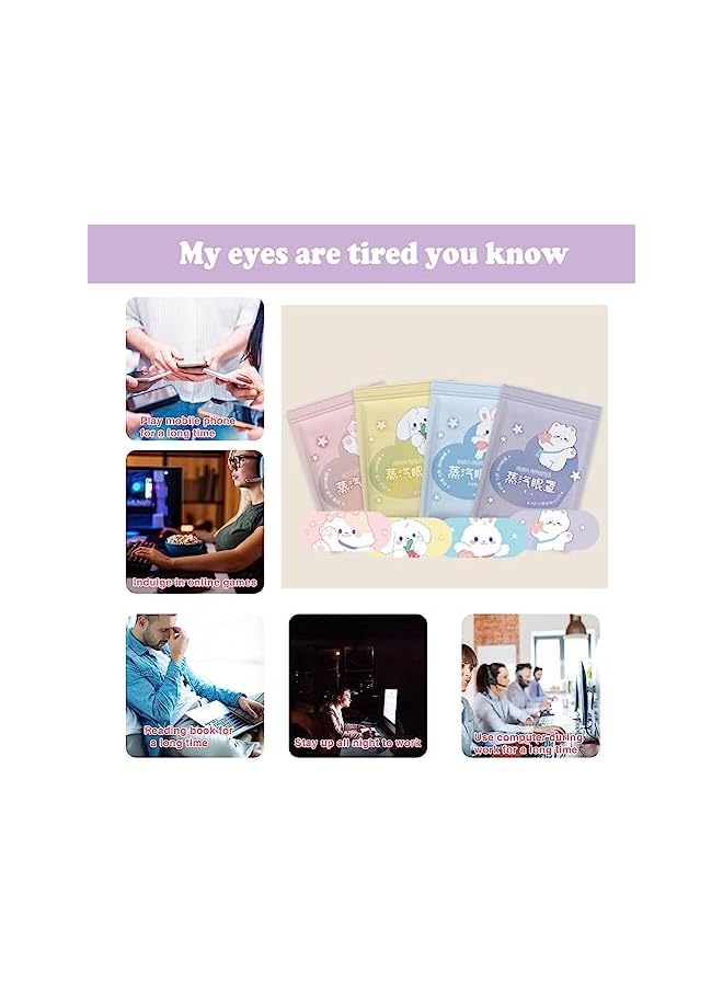 10 Pack Steam Eye Masks Self Heated Eye Mask for Dry Eyes, Hot Sleep Eye Masks Warm Eye Mask for Relief Dark Circles and Puffiness,Disposable Warming Eye Masks, Blue - Image 5
