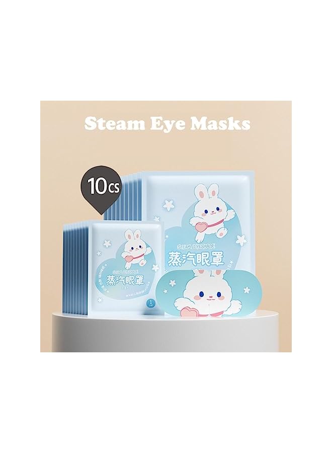 10 Pack Steam Eye Masks Self Heated Eye Mask for Dry Eyes, Hot Sleep Eye Masks Warm Eye Mask for Relief Dark Circles and Puffiness,Disposable Warming Eye Masks, Blue - Image 2