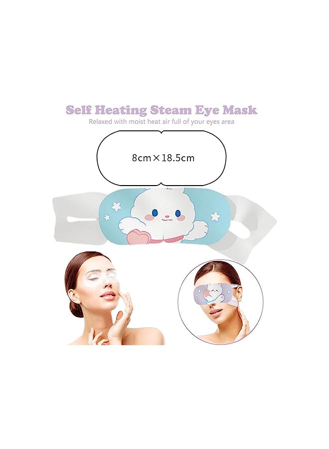 10 Pack Steam Eye Masks Self Heated Eye Mask for Dry Eyes, Hot Sleep Eye Masks Warm Eye Mask for Relief Dark Circles and Puffiness,Disposable Warming Eye Masks, Blue - Image 4