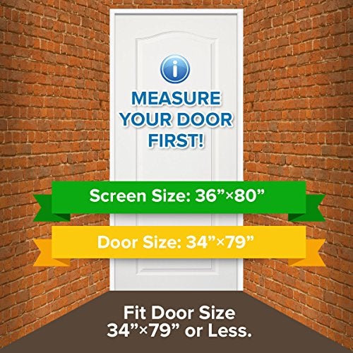 DOOREASY Magnetic Screen Door, Full Length Loop Sewn Polyester Mesh, Add-on Magnets and Weight Bars, Quick Close No Slightest Gap(Fits Doors Up to 34"x79") - Image 2