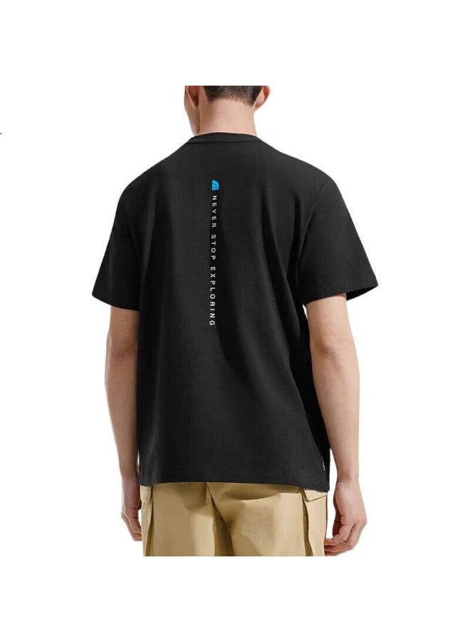 The North Face Men'S Short Sleeve T-Shirt Outdoor Comfortable Breathable 8D7C Black/Jk3 Xxl - Image 2