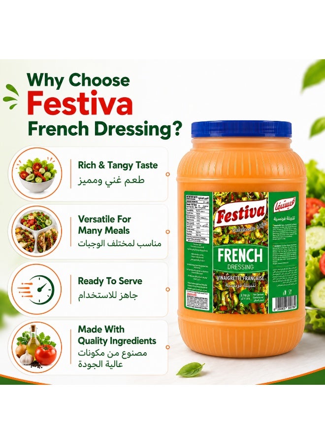 Festiva French Dressing 3.78L - Tangy Salad Dressing and Sandwich Spread for Burgers, Wraps and Snacks - Dip and Dressing Sauce - Image 3