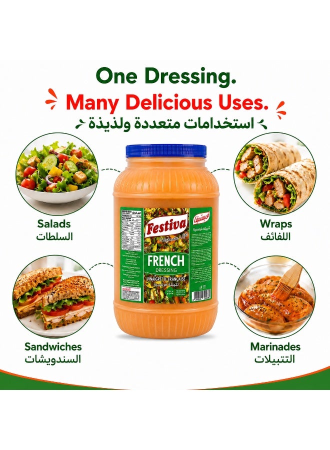 Festiva French Dressing 3.78L - Tangy Salad Dressing and Sandwich Spread for Burgers, Wraps and Snacks - Dip and Dressing Sauce - Image 2