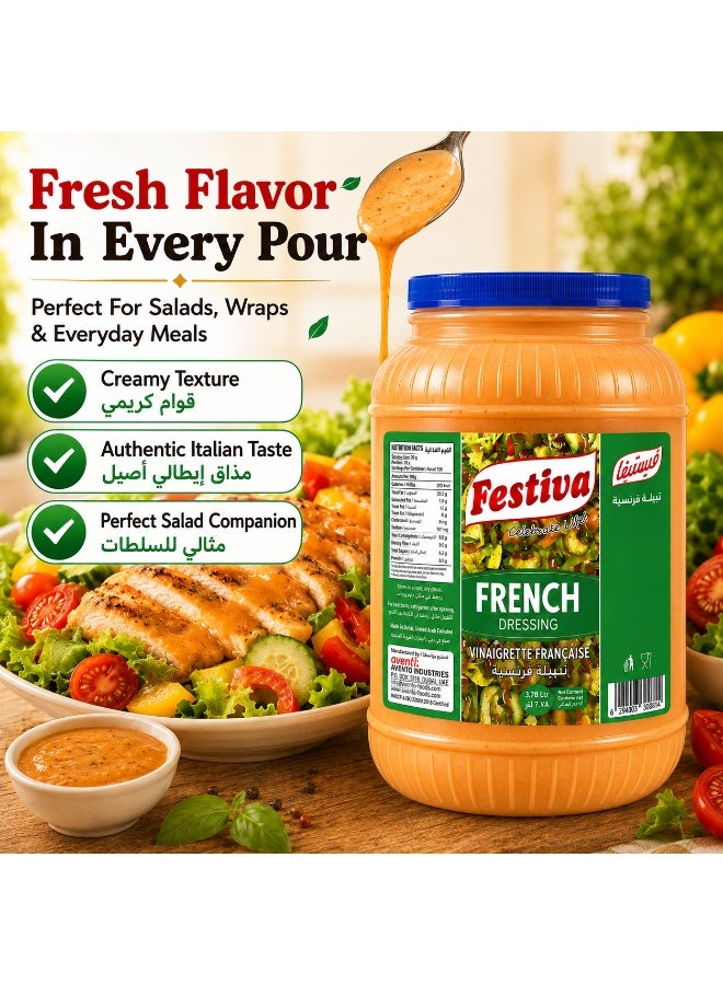 Festiva French Dressing 3.78L - Tangy Salad Dressing and Sandwich Spread for Burgers, Wraps and Snacks - Dip and Dressing Sauce - Image 4