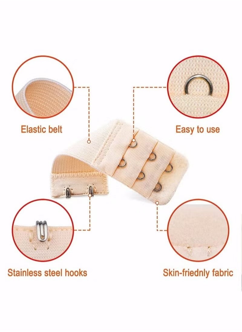SYOSI - 6 Pack High Elastic Bra Extension Buckle Set for Women - Bralette Length Adjustment - Bra Back Universal Two and Three Rows - Skin-friendly Fabric - Bra Strap Extender - Image 1
