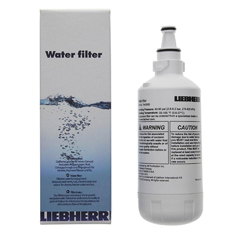 Liebherr 7440000 and 744000200 Refrigerator Water Filter OEM, white, small - Image 1