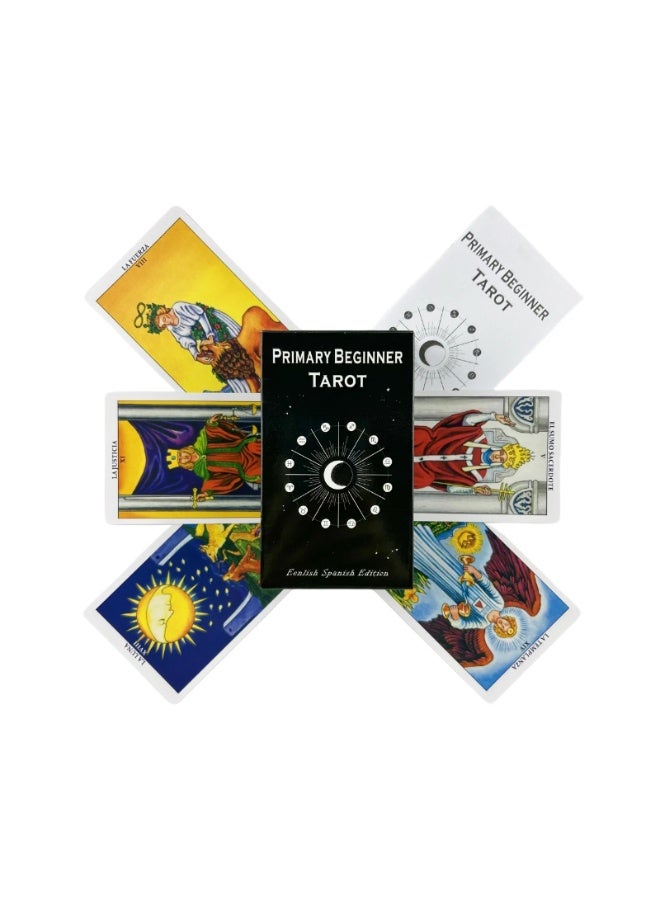 NIBEMINENT 10.3 * 6 cm  Beginner-friendly Tarot deck (English version/Spanish version) - 78-card set with booklet - Image 1