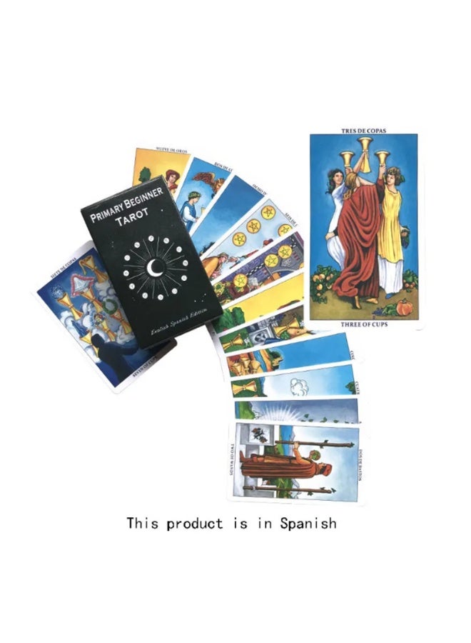 NIBEMINENT 10.3 * 6 cm  Beginner-friendly Tarot deck (English version/Spanish version) - 78-card set with booklet - Image 3