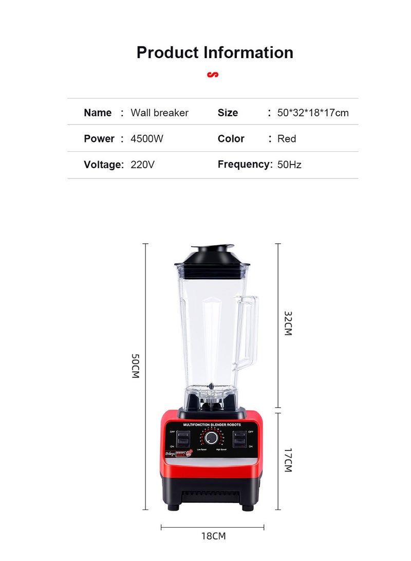 JAKTK Double Cup Kitchen Multi-Function Blender, Powerful Professional Countertop Blender, Grinding High Power Commercial Blender Processor for Making Smoothies, Milkshakes, Crushed Ice, Frozen Fruits and Soups - Image 3
