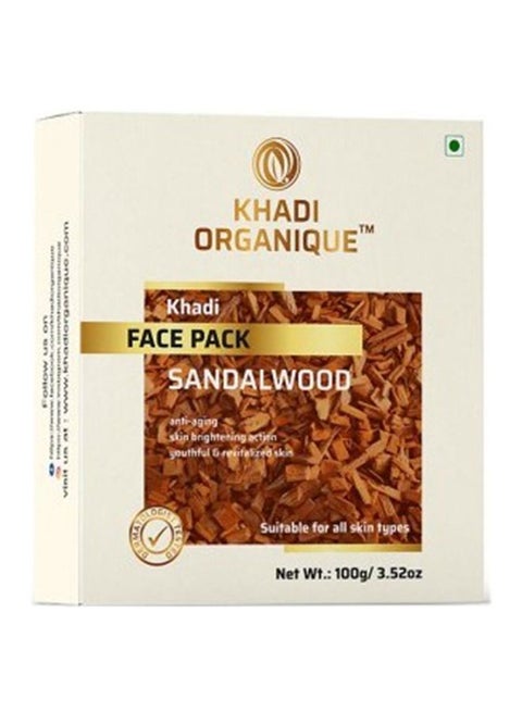 Khadi Organique Sandalwood Face Pack 100g For Instant Glow