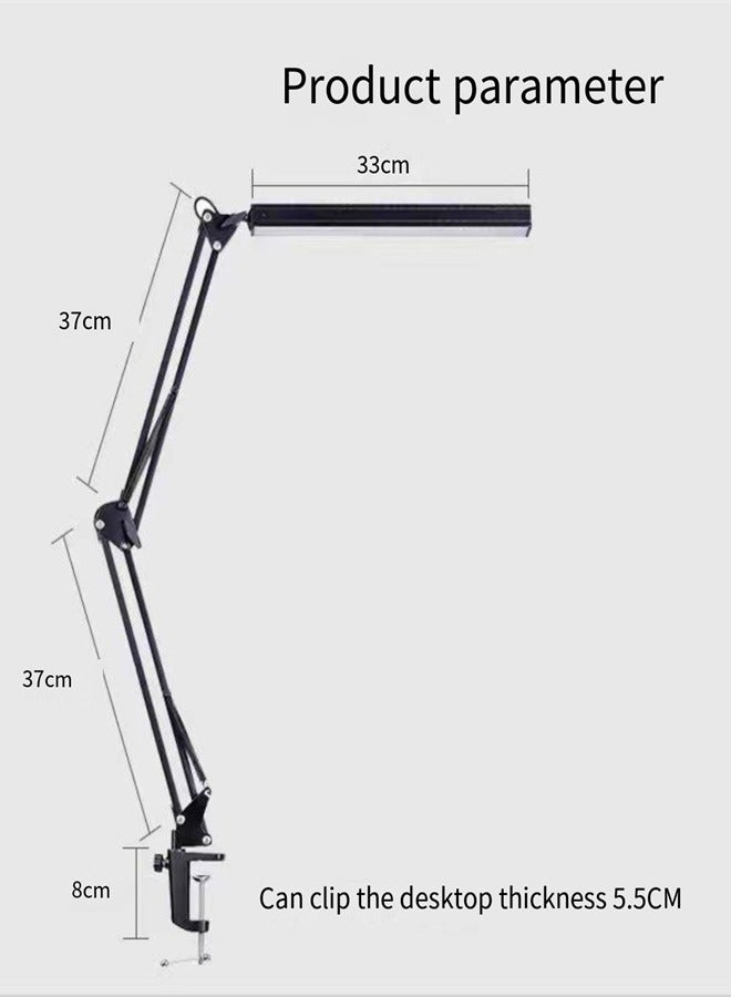 مصباح مانيكير للطاولة، مصباح أظافر للمكتب، مصباح طاولة أظافر احترافي، ذراع متأرجح، شريط LED مزود بأضواء USB - Image 4