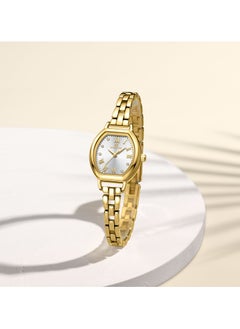 NAVIFORCE Elegant Women's Quartz Watch Classic Tonneau-Shaped Dial with Roman Numerals Stainless Steel Bracelet Sparkling Hour Markers Fashionable Timepiece for Everyday Wear and Special Occasions  - Image 3