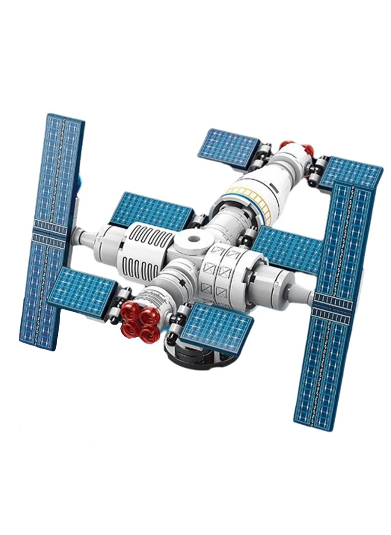 Space Station 96pcs Assembly Set Toy, Large Building Blocks Puzzle Game, Best Learning And Role Playing, Suitable Gift For Boys And Girls Over 6 Years Old  - Image 1