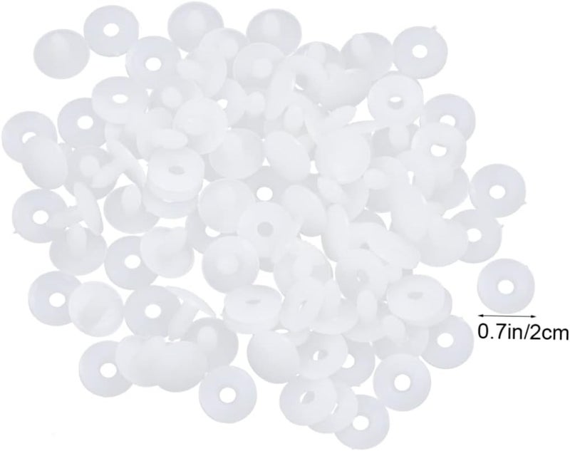 UTHCLO 100 Set Plastic Doll Joints White DIY Doll Accessories for Crafting Moveable Limbs and - Image 2
