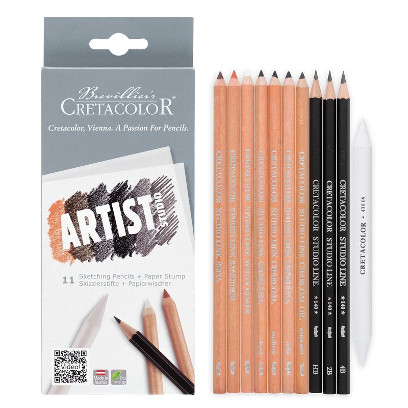 Cretacolor Artist Studio Sketching Pencil Set (11 Pieces) - Image 1