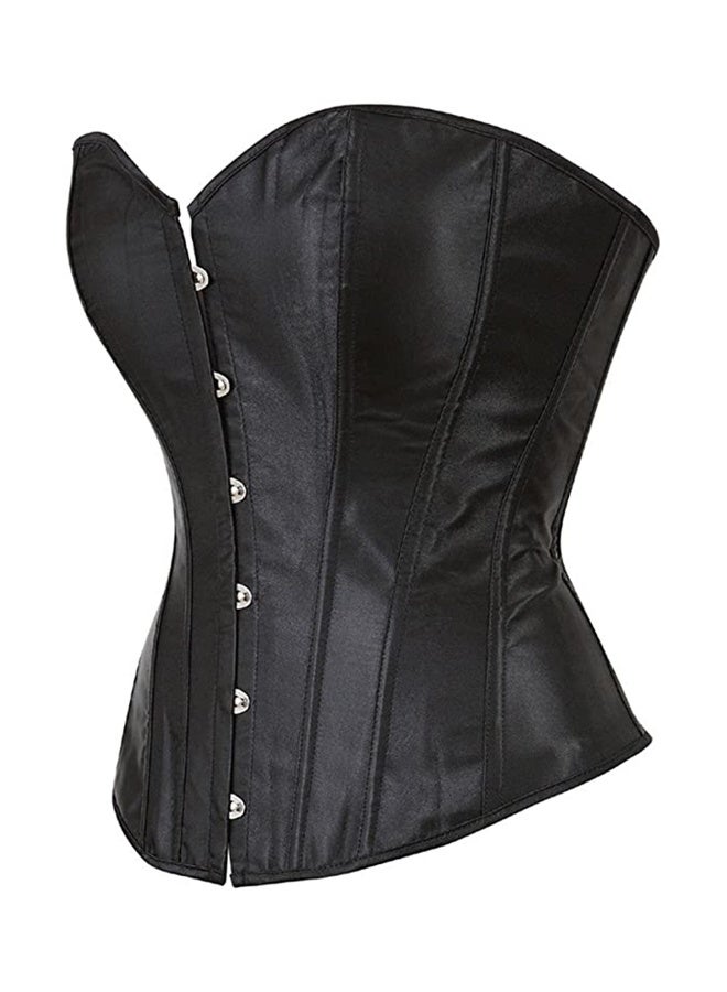 Shaper Corsets for Women Satin Cotton Long Torso Hourglass Body Bustier Lingerie Top Overbust Corset Vintage Renaissance Brocade Lace Up Waist Cincher Shapewear M Size - Image 2
