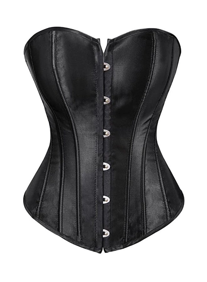 Shaper Corsets for Women Satin Cotton Long Torso Hourglass Body Bustier Lingerie Top Overbust Corset Vintage Renaissance Brocade Lace Up Waist Cincher Shapewear M Size - Image 1