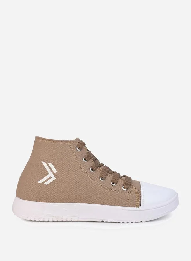 Styli High Top Graphic Print Lace Up Sneakers