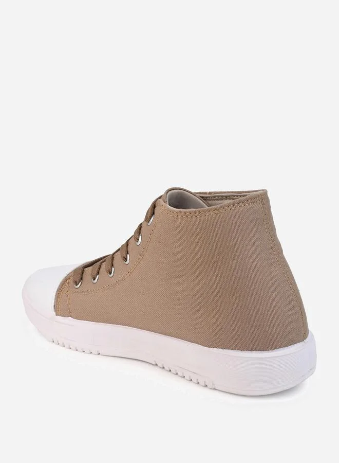 Styli High Top Graphic Print Lace Up Sneakers