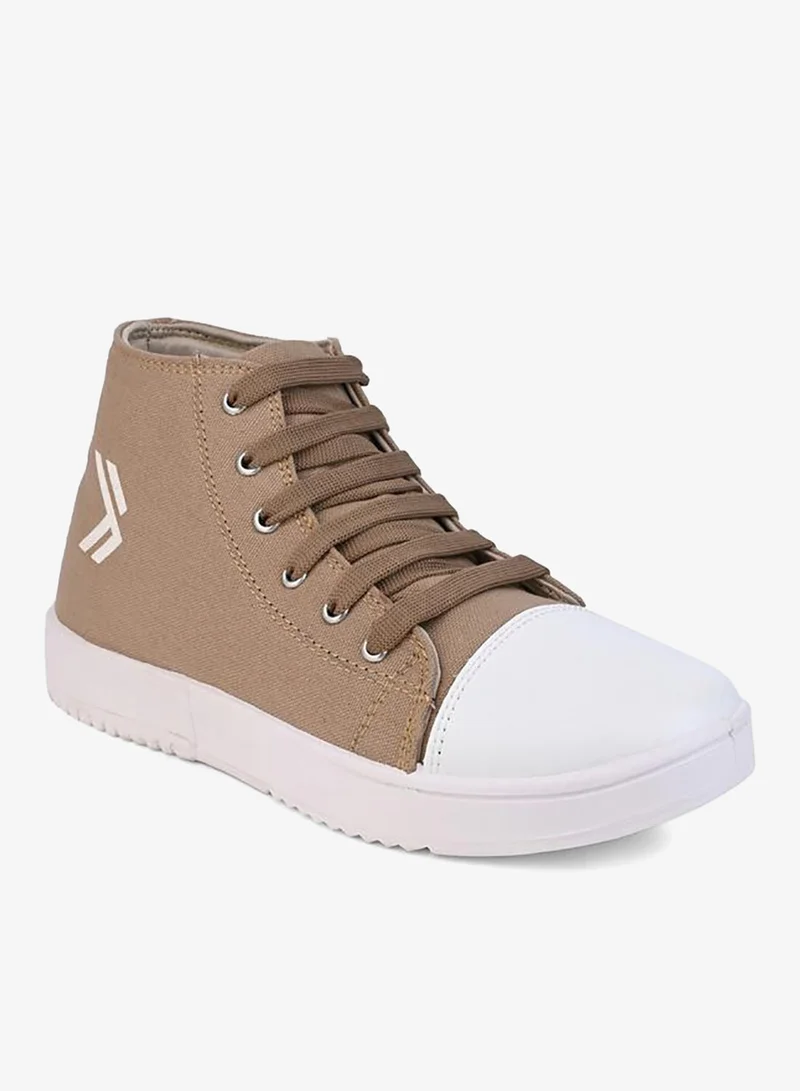 Styli High Top Graphic Print Lace Up Sneakers