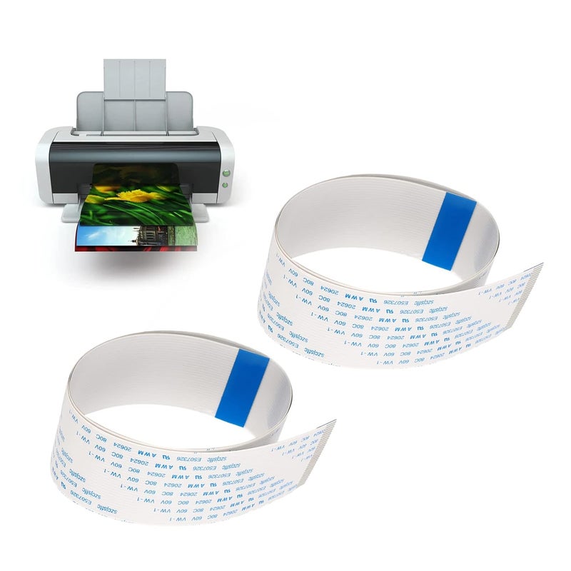 2Pcs Flexible Flat Cable, Printer Flat Data Cable Fast Transmission High Softness FFC Flexible RibbonCable for XP600 (120cm) - Image 1