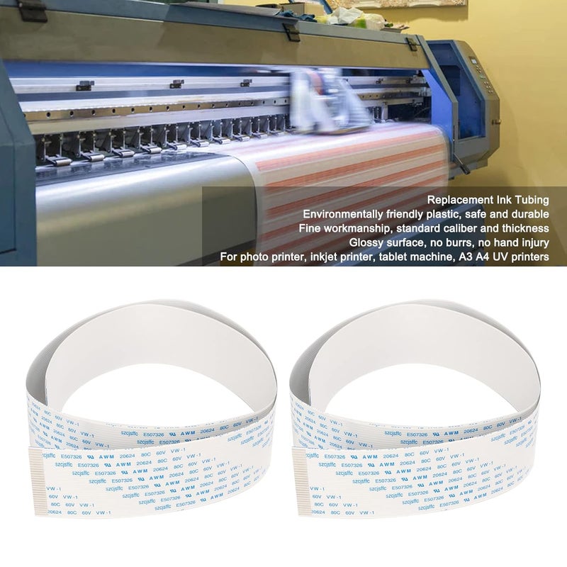 2Pcs Flexible Flat Cable, Printer Flat Data Cable Fast Transmission High Softness FFC Flexible RibbonCable for XP600 (120cm) - Image 3