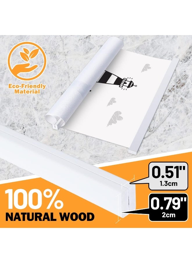 Benjia 18x24 Poster Frame Magnetic Light Wood Wooden Frame Frames Hanger for Photo Picture Canvas Artwork Wall Hanging 1 Pack 18 White - Image 2