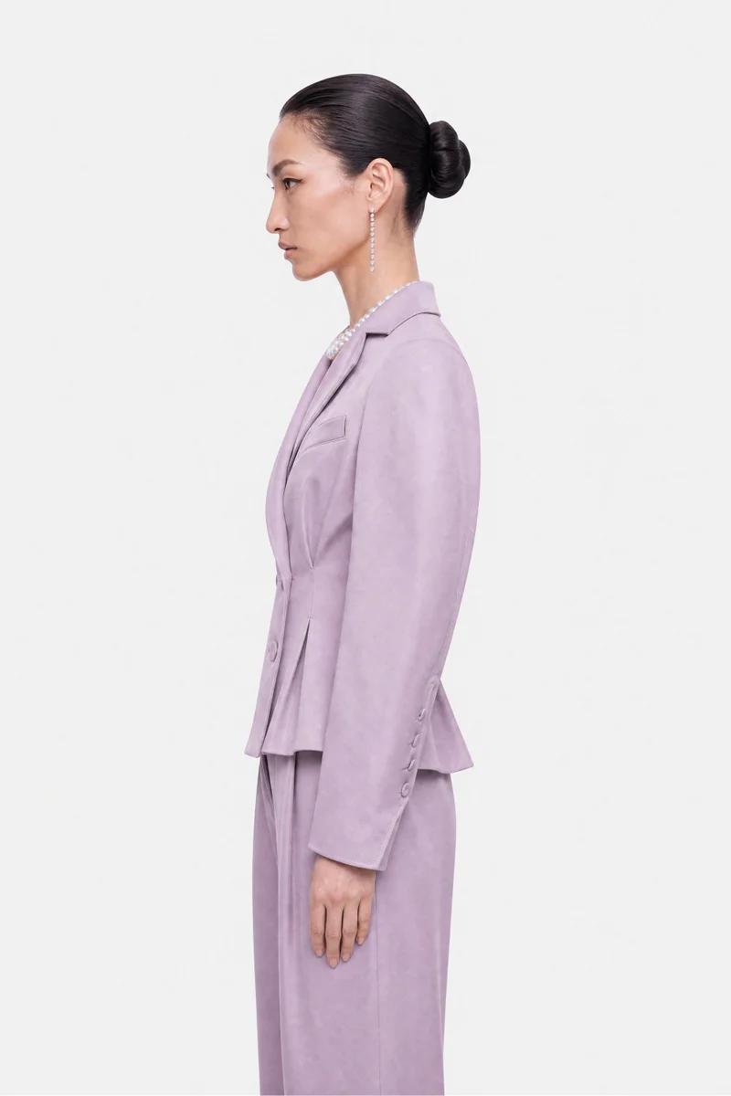 Nocturne Double Breasted Folded Collar Jacket