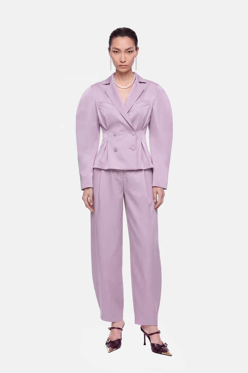 Nocturne Double Breasted Folded Collar Jacket