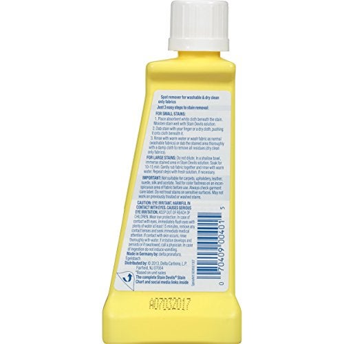 Carbona Stain Devils® #5 - Fat & Cooking Oil | Professional Strength Laundry Stain Remover | Multi-Fabric Cleaner | Safe Formula | 1.7 Fl Oz, 1 Pack - Image 4