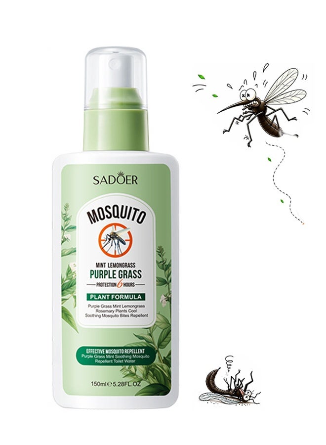 SADOER Mosquito Spray - Portable Natural Mosquito Spray Strong Anti bite and Fly Repellent Liquid | Post bite Anti itch Spray, safe for children and adults 150ml - Image 1