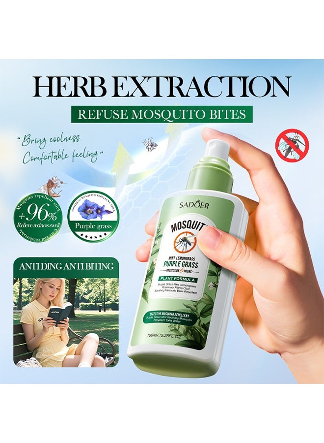 SADOER Mosquito Spray - Portable Natural Mosquito Spray Strong Anti bite and Fly Repellent Liquid | Post bite Anti itch Spray, safe for children and adults 150ml - Image 3