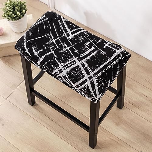 Bifaunvogel Bar Stool Cover Rectangle Set of 4 Printed Stretch Counter Height Bar stools Slipcovers Saddle Stool Slipcover Bench Seat Protector Backless Bar Stools Covers for Kitchen Counter #15 - Image 2