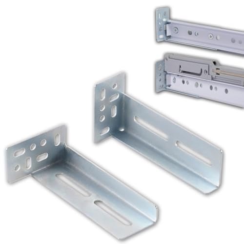 Molvyan Face Frame Rear Mounting Brackets 5 Pairs for Drawer Slide Cabinet Drawer Guides Slides Rails Bracket for Face Frame Install with Screws - Image 1