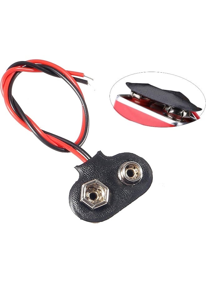 melfi Melfi 9V Battery Connector Clip with Lead Cord and Wires Holder  - Image 5