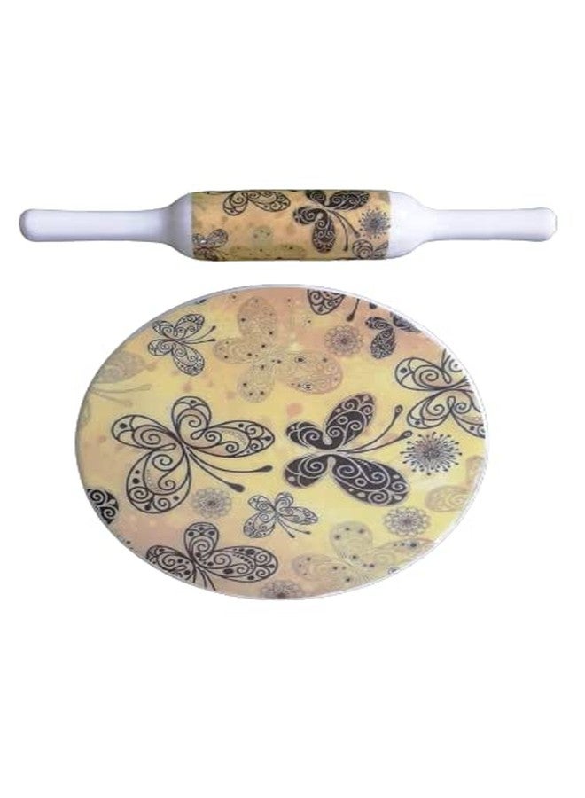 Designer Marble Chakla with Wooden Rolling Pin|Prime Handicrafts| Chakla with Belan - Image 2