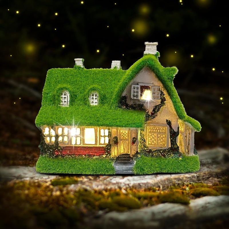 Darkdec Solar Garden Outdoor Statue Light - Fairy House Lawn Decoration for Patio, Balcony, and Yard - Unique Gift for Any Occasion - Image 1
