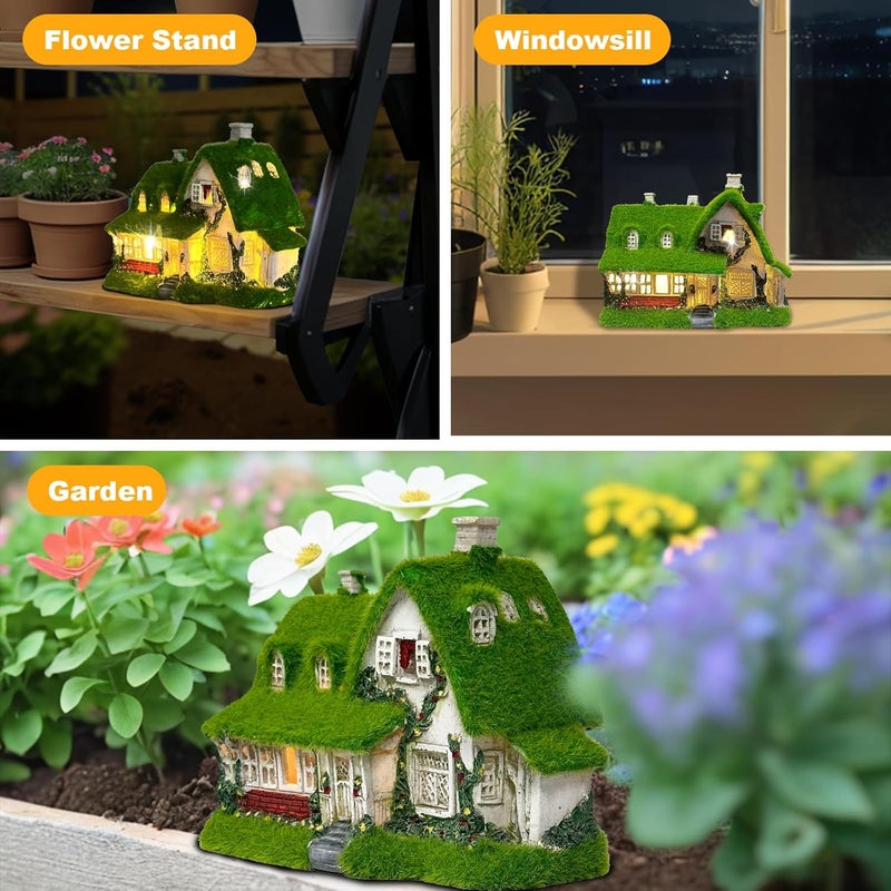 Darkdec Solar Garden Outdoor Statue Light - Fairy House Lawn Decoration for Patio, Balcony, and Yard - Unique Gift for Any Occasion - Image 5