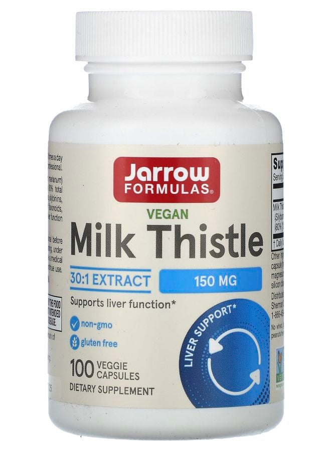 jarrow formulas Vegan Milk Thistle 150 mg 100 Veggie Capsules
