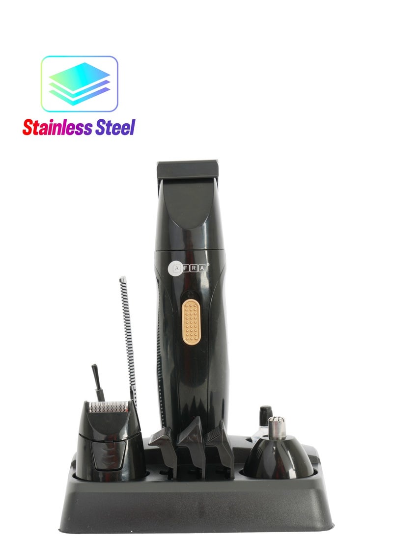 AFRA AFRA Personal 3 In 1 Hair Clipper, Grooming Kit, LED Display, 600mah NI-MH Battery, IPXO Rating, 35mins Discharging Time, AF-0003HTBK, 1 Year Warranty.  - Image 1