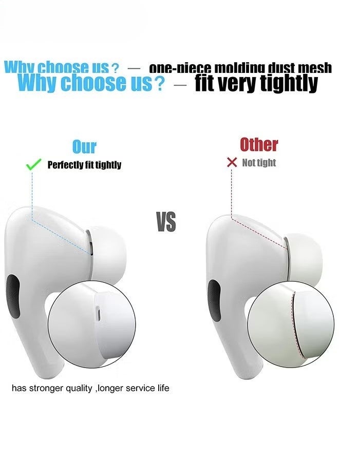 3 Pairs Replacement Ear Buds For Air Pods Pro - Ear Tips for Air pods Pro 2 Ear Tips Buds - Small Medium Large 3 Size Silicone Rubber Eartip Earbuds Gel Cover Accessories（White） - Image 5