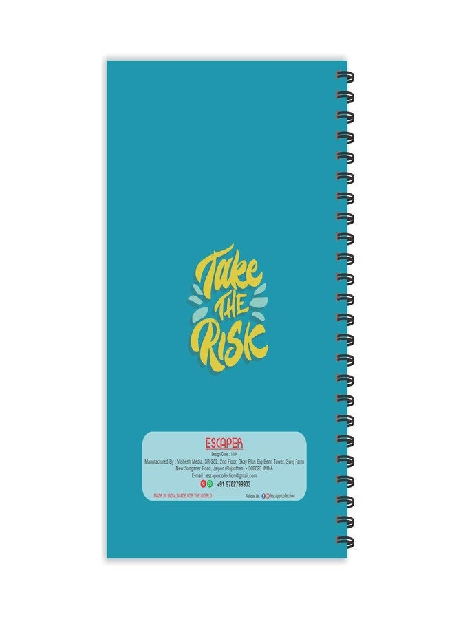 ESCAPER Take The Risk Motivational Quotes Diary, Ruled - A5-8.5 x 5.5 inches Quotes on Diary, Diary Notepad, Diary for Office, Diary for Gift, diary small size, Diary a5 - Image 2