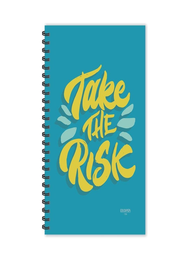 ESCAPER Take The Risk Motivational Quotes Diary, Ruled - A5-8.5 x 5.5 inches Quotes on Diary, Diary Notepad, Diary for Office, Diary for Gift, diary small size, Diary a5 - Image 1