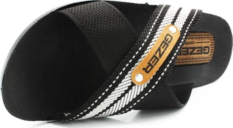 Gezer 10489 Men's Slippers Summer Slippers Cross House Slippers